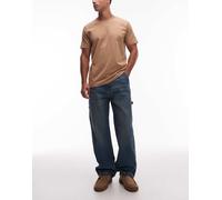 Dickies - Stevensville - Jeans a fondo ampio blu con tinta kaki-Verde W34 L32