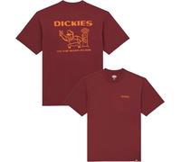 Dickies - T-shirt casual Uomo in Cotone - Burns Tee SS Andorra per Uomo in Cotone - Taglia S - Bordeaux
