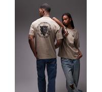 Dickies - T-shirt color cuoio con stampa sul retro di tigre e chiave inglese-Marrone S