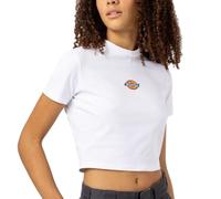 Dickies Maple Valle T-Shirt Classico Logo Donne Maglietta Tempo Libero Bianco