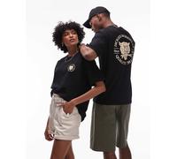 Dickies - T-shirt nera con stampa sul retro di tigre e chiave inglese-Nero S