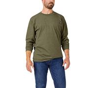 Dickies - T-Shirt per Uomo, Tasca Frontale con Maniche Lunghe, 100% Cotone, Cachi, M