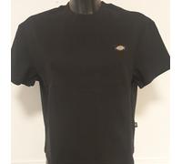 DICKIES T-SHIRT S/S DONNA GIROCOLLO CORTA OAKPORT BLACK LOGO 100% COTONE