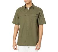 Dickies Uomo, Camicia vestibilità rilassata Flex Ripstop SS, VERDE MILITARE, M