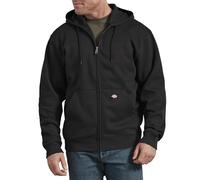 Dickies Uomo, Felpa in pile con zip integrale Midweight, vestibilità regular, Nero, XXL
