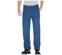 Dickies Uomo, Jeans in denim regular straight fit a 5 tasche, BLU INDIGO, 34W / 30L