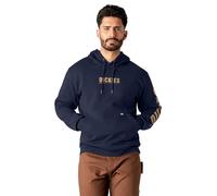 Dickies Uomo, Pullover in pile con stampa grafica DWR, NERO SCURO, XL