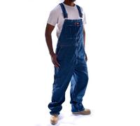 Dickies Uomo, Salopette Bib in denim slavato, BLU INDACO LAVATO A PIETRA, 34W / 34L