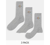 Dickies - Valley Grove - Confezione da 3 paia di calzini grigi-Grigio 36-39