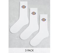 Dickies - Valley Grove - Confezione multipack da 3 paia di calzini bianchi-Bianco 35-38