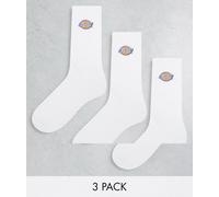Dickies - Valley Grove - Confezione multipack da 3 paia di calzini bianchi-Bianco 39-42