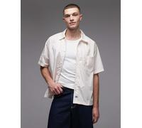 Dickies - Venedocia - Camicia a maniche corte bianca a righe-Bianco S