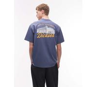 Dickies - Wellsville - T-shirt blu con stampa sul retro S
