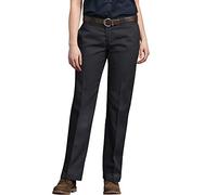 Dickies Women's Original Work Pant with Wrinkle And Stain Resistance,Black,10 Tall