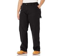 Dickies Women's Plus Size Relaxed Straight Carpenter Duck Pant, Rinsed Black, 20