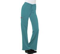 Dickies Women's Xtreme Stretch Fit Drawstring Flare Leg Pant, Teal, X-Small