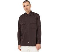 Dickies Work Shirt LS Rec Camicia Uomo Maniche Lunghe Camicia Casual Braun