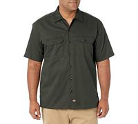 Dickies Work Shirt Short Sleeved, Camicia da lavoro Uomo, Verde Oliva (Green), S