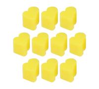 Dickly 10 Pezzi Corna Tamponi in Gomma Buffer Arresto Valvole Rotanti Corna Pistone Accessori Pezzi di Ricambio per Tuba Tromba, Giallo da 3.5 mm