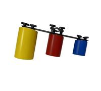 Dickly 3 colori campanaccio percussione campanaccio set strumenti a percussione accessori campanacci tono per scuola insegnamento concerti bande, Giallo Rosso Blu