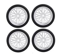 Dickly 4 Pneumatici da Rally Pneumatici per Auto RC Diametro 32mm Cerchio E Set di Pneumatici per 1/18 RC Accessori per Auto Modifica Fai da Te, Nastro
