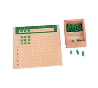 Dickly Aggiunta di sottrazione di matematica, game di tavolo compatto dell'apprendimento portatile, manipolanti di matematica in legno per bambini in età, Verde