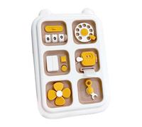 Dickly Board di attività Early Learning Toy Travel Toy Ivande Dinsedings Game Puzzle Board sensoriale per un regalo di compleanno di 1+ anni Toddlers, Giallo
