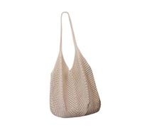 Dickly Borsa all'uncinetto per donna intrecciata intrecciata per spalla spalla Spalla Tandie Trote Bota Bota per fare shopping per le vacanze di lavoro, Beige