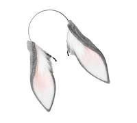 Dickly Cerchietto con orecchie da coniglio, graziosi accessori per cosplay per carnevale, Natale, Halloween, cosplay, Grigio E Bianco