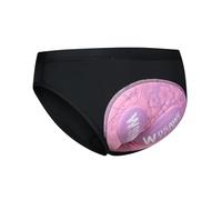 Dickly Intimo da Ciclismo Triangolo da Bici Mutande Pantaloncini da Donna Leggeri Imbottiti in Silicone 3D Pantaloni per Mountain Bike, Nero e Rosa, S