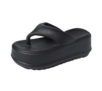 Dickly Pantofole infradito con plateau da donna Pantofole da donna per interni ed esterni, comode, con fondo spesso, sandali resistenti all'usura per feste, 36 a 37