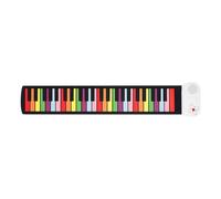 Dickly Pianoforte arrotolabile a 49 tasti Tastiera arrotolabile Pianoforte pieghevole arcobaleno Pianoforte elettrico a mano per adulti da viaggio Bambini