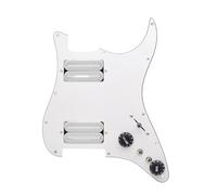 Dickly Pickup per chitarra elettrica Grattchplate Parti per strumenti a corda Ricambio professionale 11 Fori HH per montaggio ST, Bianco