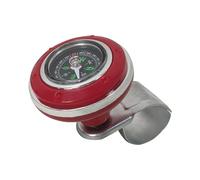 Dickly Pomello del volante o per auto con bussola, universale, Felixable, pomello girevole del volante per trattore, Rosso