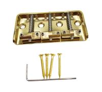 Dickly Ponte per chitarra a 6 corde Ponte corto in ottone a 3 selle Ponte corto in metallo professionale Sostituisci gli accessori, Oro