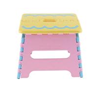 Dickly Robusto Sgabello Pieghevole Multiuso per Uso Domestico Resistente Sgabello Pieghevole Colorato, Rosa, come descritto