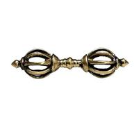 Dickly Set di 2 Vajra Dorje in Rame per La Pratica Del Buddismo Tibetano, Artigianato Tradizionale, come descritto, 3 pezzi