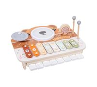 Dickly Tastiera musical di xilofono in legno tastiera multifunzionale Musica sensoriale interattiva Strumenti a percussione per 1-3 anni
