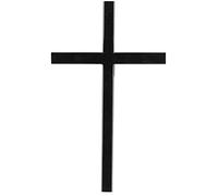 Dicksons Croce decorativa da parete semplice in metallo nero opaco da 25,4 cm
