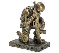 Dicksons Figura spirituale militare inginocchiata soldato in preghiera statua fede servizio dovere