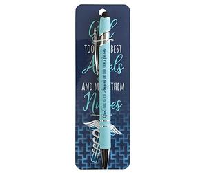 Dicksons God Took Best Angels Made Nurses - Penna a sfera in metallo, 14 cm, colore: Blu