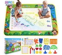 DICLLY Tappeto Magico Bambini,120x90cm Doodle in EVA da Disegno ad Acqua con Accessori,Riutilizzabile Senza Macchie-Giocattolo Gioco Educativo Regalo per Ragazzi