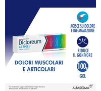 Dicloreum Actigel 1% - Medicinale a base di Diclofenac, Gel Dolori Articolari e dolori muscolari 100 g