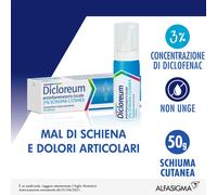 Dicloreum Antinfiammatorio Locale 3% per dolori muscolari e dolori articolari - Schiuma Cutanea 50 g