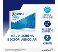 Dicloreum Unidie Cerotti Antinfiammatori per dolori muscolari e dolori articolari - 8 Cerotti 136mg