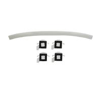 DICMIC Modanatura superiore anteriore superiore per parabrezza con clip laterale compatibile con Toyota FJ Cruiser 2007-2014 Ricambio # 75503-35010, 75503-35060-A0, bianco