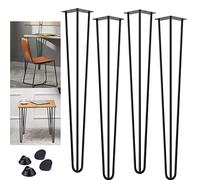 DICN Gambe Per Tornanti 86cm, Resistenti Gambe Per Tavolo con Piedini e Viti, 4 Gambe per mobili per Scrivania Standard, Gambe Per Tavolo da Pranzo