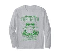 Dico Sempre la verità Anche Quando Mento (Dichiarazione Divertente) Maglia a Manica