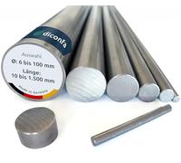 DICONFA - Acciaio tondo - S355 J2+C - Ø 80mm x 400mm - DIAMETRO da 6 a 100mm - LUNGHEZZA da 10 a 1500mm - trafilato lucido h9 | ST 52 K - 1.0570 | Barra tonda - Costruzione - Asse - Bullone - Albero