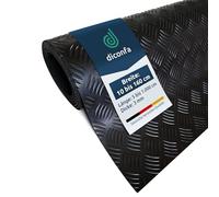 diconfa tappetino in gomma lamiera striata spessore 3mm - 0,1m a 1,6 m LARGO - 0,1m a 10 m LUNGO - 1100 x 7000mm - Pavimento antiscivolo resistente ai raggi UV e a basso odore con finitura a martello